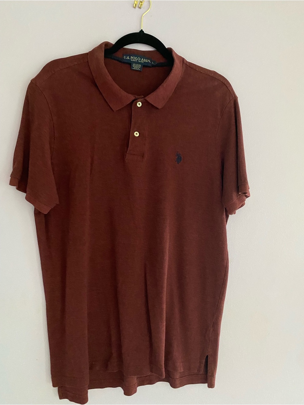 U.S. Polo Assn. Rust Brown Short Sleeve Polo